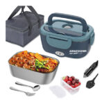 ظرف غذای برقی و فندکی استیل مدل Homepro