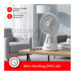 پنکه رومیزی شارژی چراغ LED برند سانفورد مدل SF6663MFN - Image 5