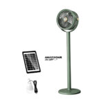 پنکه خورشیدی شارژی تلسکوپی با چراغ LED و تنظیم ارتفاع مدل S39