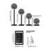 پنکه خورشیدی شارژی تلسکوپی با چراغ LED و تنظیم ارتفاع مدل S39 - Image 4